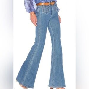 Majorelle Moss Flare Jeans in Vintage Blue